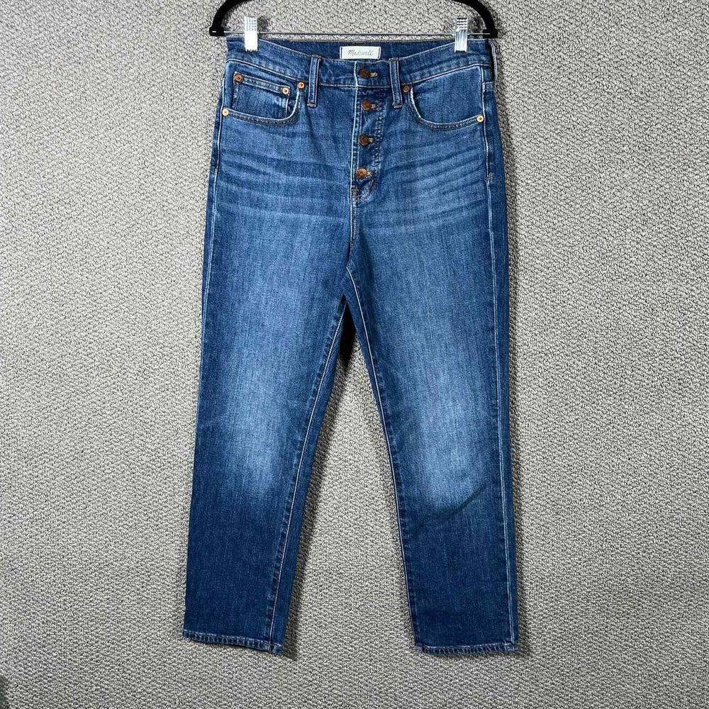 Madewell The Perfect Vintage Crop Jeans Womens Size 28 Blue Dark Wash Denim